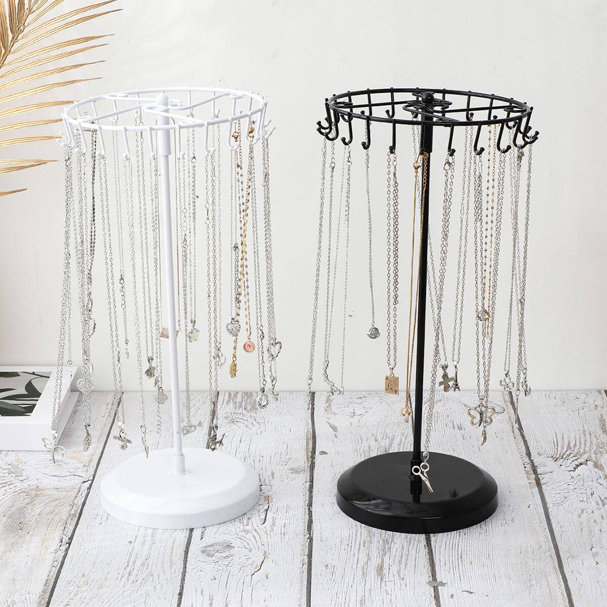 旋转铁艺首饰架项链毛衣链挂架直播地摊饰品陈列架