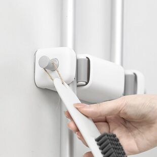 带挂钩免打孔多功能拖把壁挂夹收纳架卫生间门后扫把置物架子