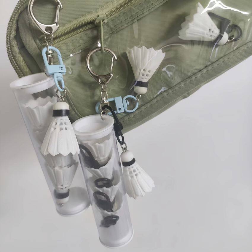 创意迷你羽毛球桶挂件小红书同款羽毛球周边送给球搭子可爱礼物