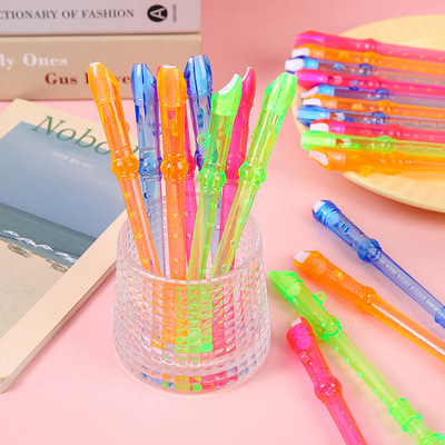 创意糖果色透明小笛子吹奏乐器儿童迷你竖笛地摊货源小礼品批发