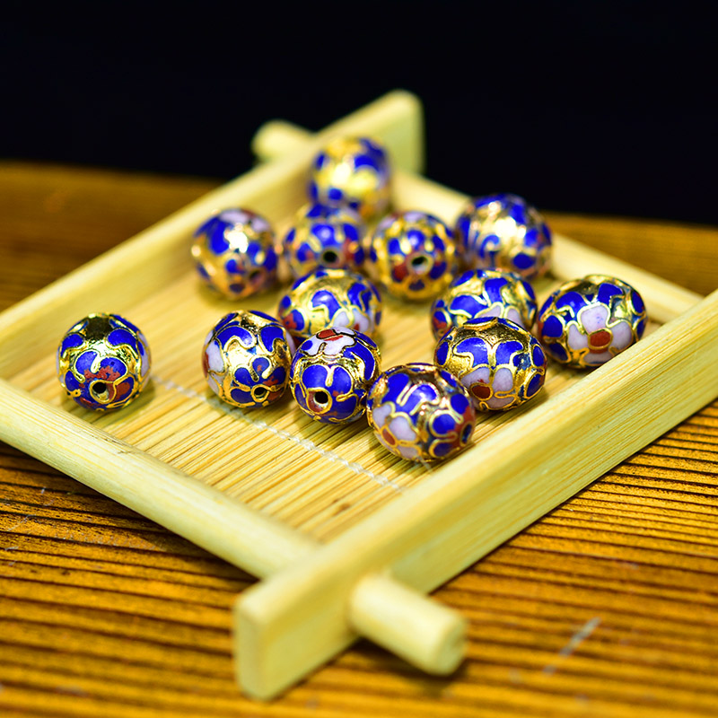 70年代景泰蓝珠子金地散珠隔片