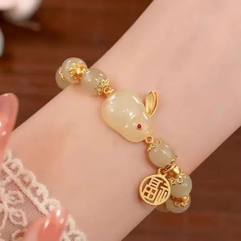 新年款福牌玉兔手链女202