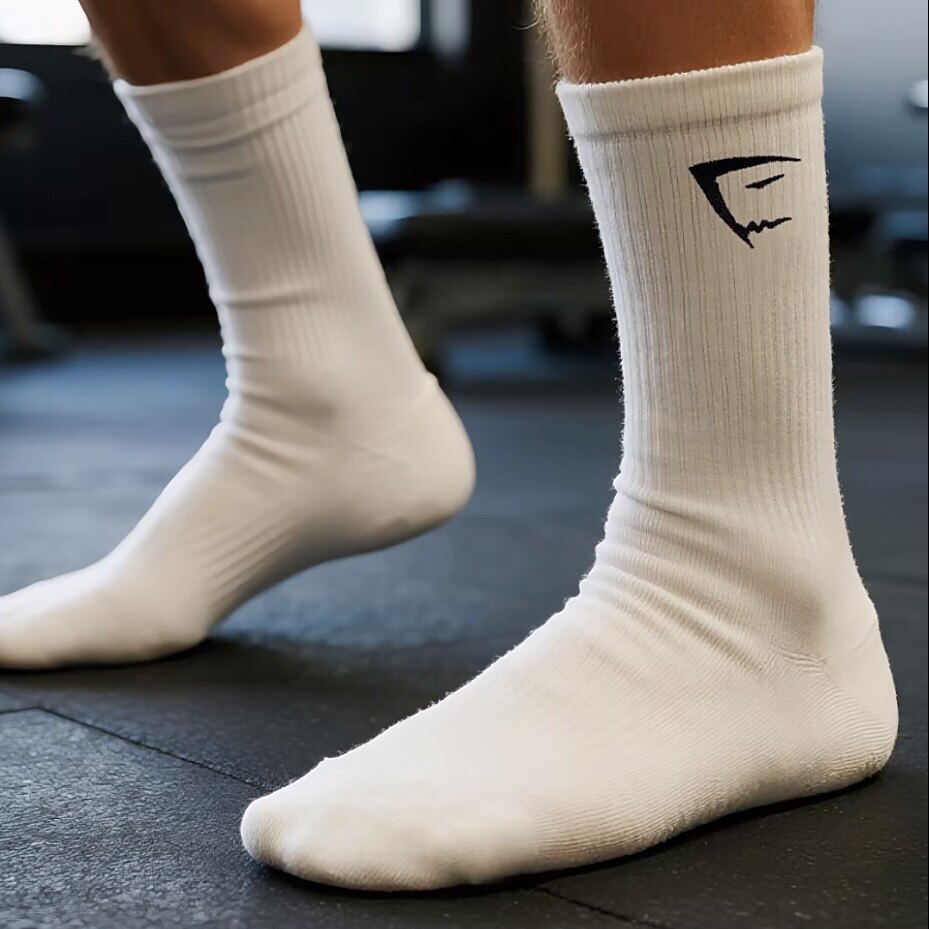 GYM肌肉鲨鱼刺绣轻量化棉无缝毛巾底美式健身跑步运动篮球长袜子,运动包/户外包/配件,运动袜,淘宝优惠券,粉丝福利购,淘宝优惠卷