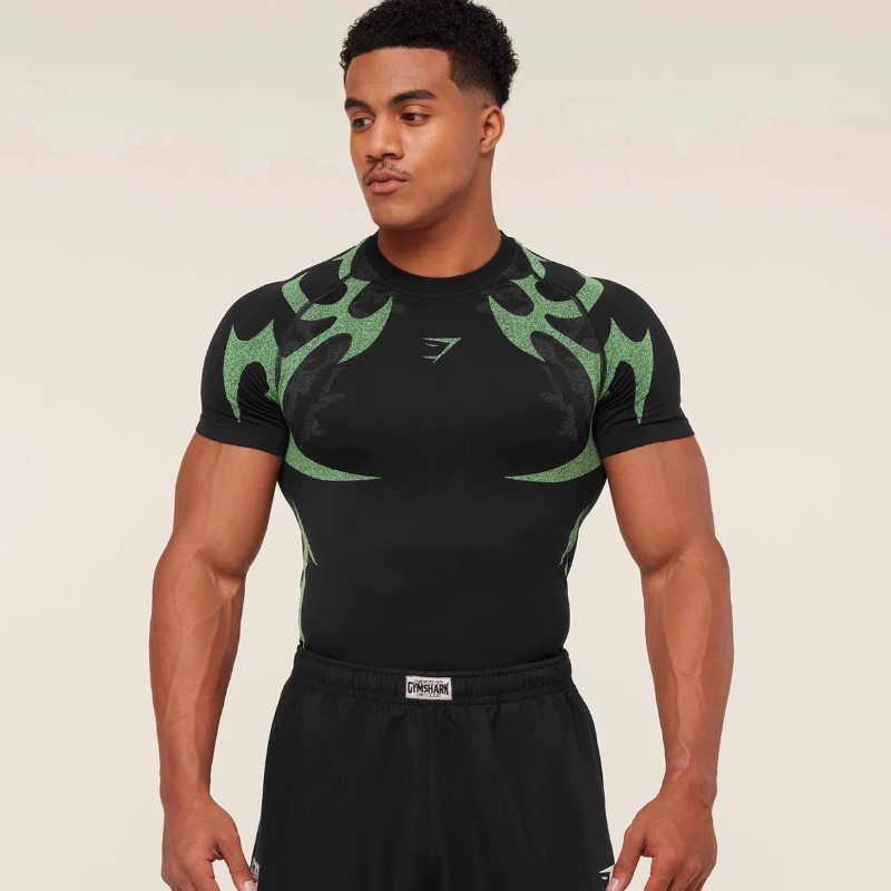 GYMSHARK风暴无缝短袖T恤男运动健身跑步篮球训练速干透气紧身衣,运动服/休闲服装,健身衣,淘宝优惠券,粉丝福利购,淘宝优惠卷