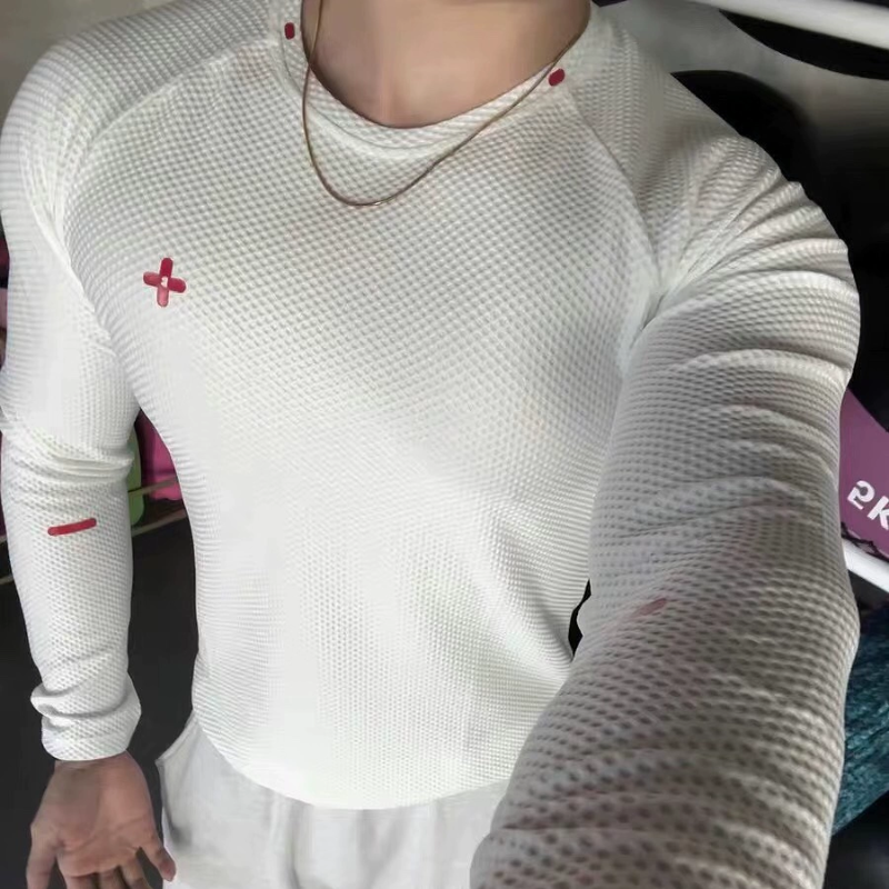 Basic Unit 基本单元 网眼弹力紧身运动T恤男款长袖健身衣服显大,运动服/休闲服装,健身衣,淘宝优惠券,粉丝福利购,淘宝优惠卷