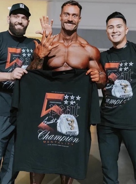 重磅280克CBUM克里斯C宝美式潮牌健身训练运动纯棉短袖t恤男女款T