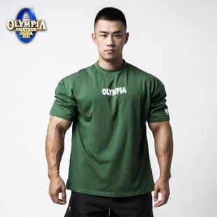 国潮健身衣服 怪兽联名纯棉训练T恤宽松圆领大咖同款 2023夏季 新款