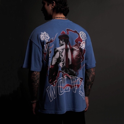 DARCSPORT美式狼头拳皇联名短袖男女美式运动休闲宽松印花棉质t恤