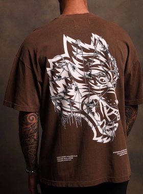 DARC丨Spider-Man联名新潮牌嘻哈欧美街头短袖宽松ins情侣纯棉T恤