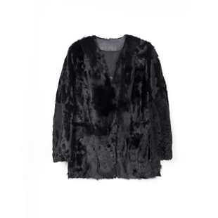 【钱老板推荐】2025秋冬新款小湖羊中长款皮毛一体外套24015