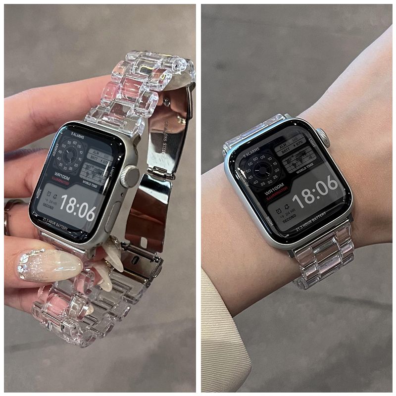 适用vivowatch gt表带新款透明可调节iqoowatchgt腕带简约ins轻奢