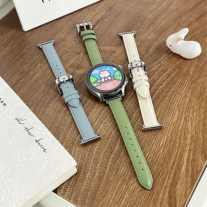 适用oppowatchx表带4Pro皮质运动OPPO手表1/2/3代se女生替换腕带