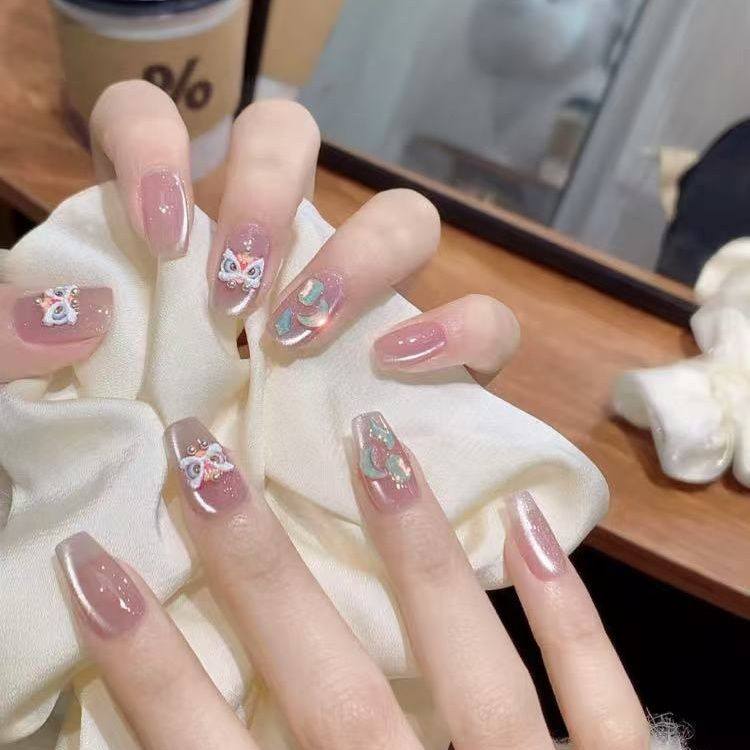 蛇年醒狮手工穿戴甲 新年红红火火醒狮龙年战甲可拆卸指甲贴片,彩妆/香水/美妆工具,美甲工具,淘宝优惠券,粉丝福利购,淘宝优惠卷