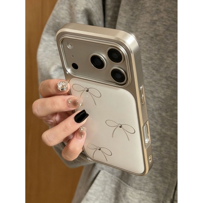 适用ins小香风蝴蝶结苹果171615Pro Max手机壳iPhone14滴胶13防摔