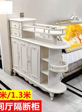 欧式双面玄关柜鞋柜一体家用间厅柜入户白色 进门客厅隔断柜门口1