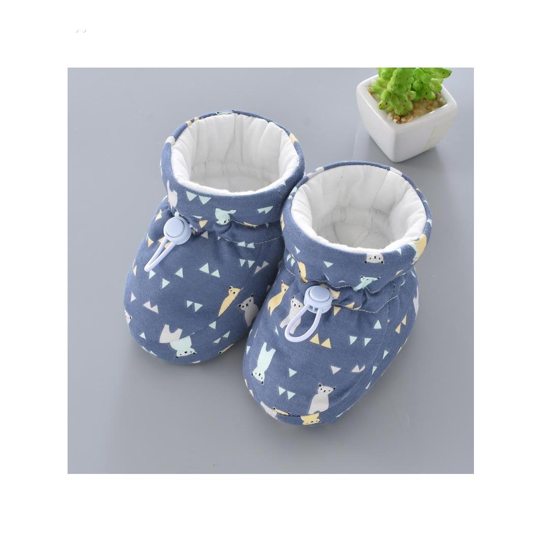 婴儿学步鞋子春秋棉鞋男女宝宝保暖纯棉室内防滑步前儿童地板鞋袜