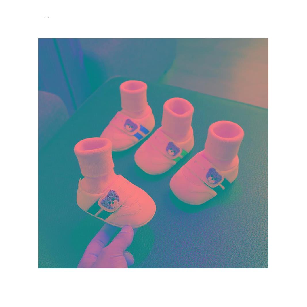 婴儿鞋袜春秋冬季0-1岁软底不掉男女宝宝鞋子6-12个月初生步前鞋9