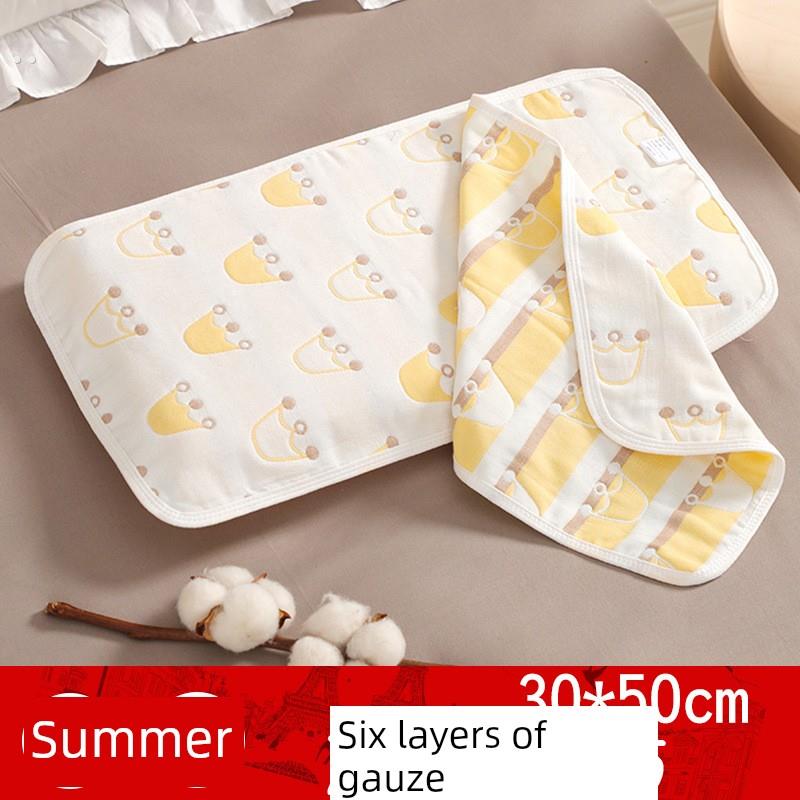 婴儿枕巾儿童纯棉纱布吸汗透气宝宝新生枕头巾a类全棉柔软幼儿园