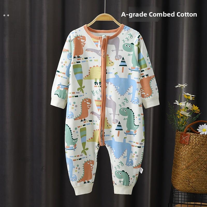 采购产品儿童纯棉睡袋，春季和秋季婴儿无骨连衣裤，婴儿睡衣，爬