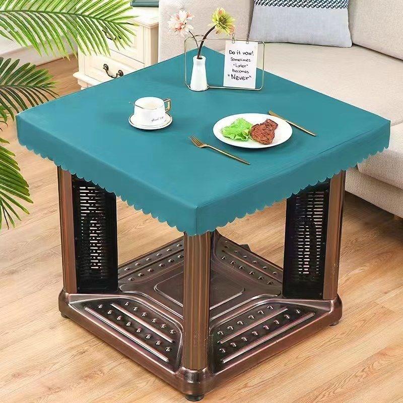 皮桌布防水防油防烫免洗餐桌茶几取暖桌电炉罩套加厚家用麻将桌罩