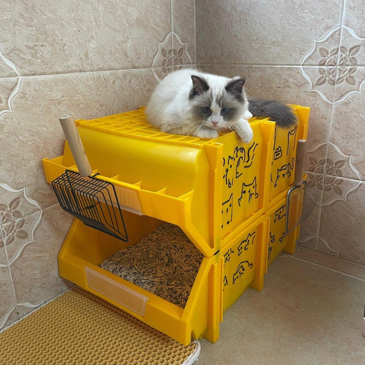 半自动猫厕所封闭式猫砂盆 多色可选防外溅 附赠猫铲