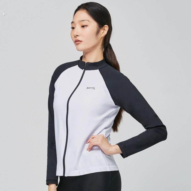 女士全身水母潜水服防晒泳衣保守紫色抗氯上衣长裤保守分体冲浪服