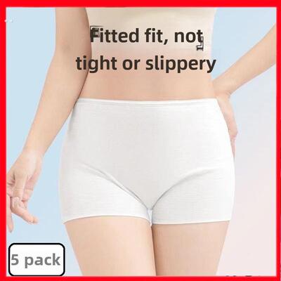 一次性安全裤10条平角女士内裤旅行学生出差不卷边防走光无菌免洗