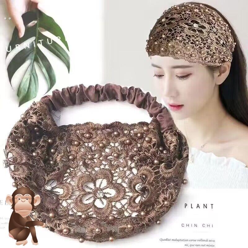 遮白发帽薄款发带女绑发宽边遮白头发头箍发箍头套巾头饰甜美森女