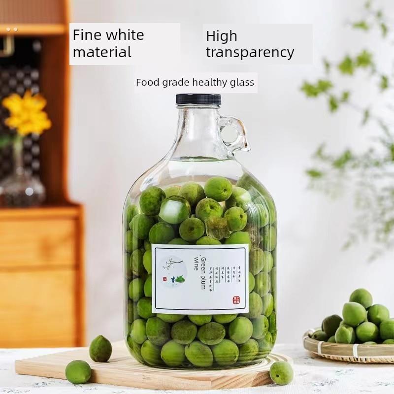 食品级玻璃油瓶密封瓶家用油罐茶油瓶空瓶大容量专用香油储罐