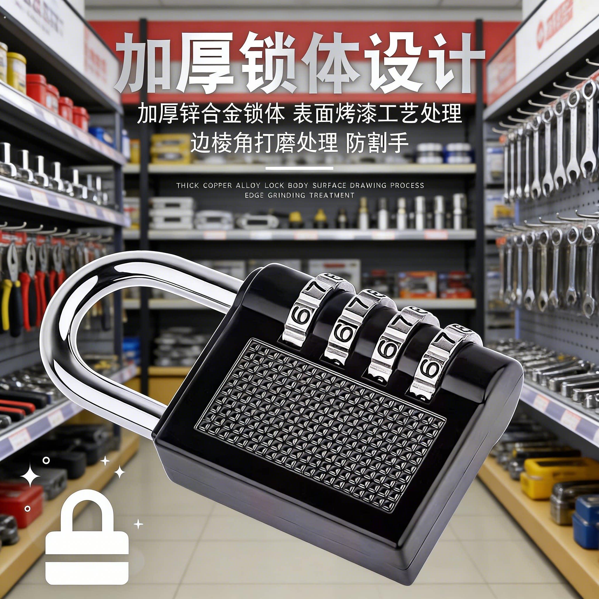 健身房抽屉机械信箱拉杆箱密码锁挂锁小柜子锁迷你宿舍柜子更衣柜