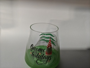 创意金边蛋形玻璃杯卡通花纸杯子果汁杯 花纸加喷色