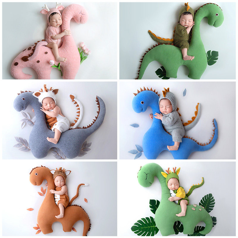 新生儿摄影服装道具龙年宝宝拍照衣服创意恐龙主题影楼婴儿满月照