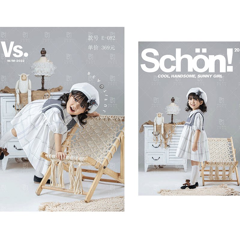 可爱女宝仙气白色连衣裙周岁艺术照拍照衣服影楼主题摄影写真套装