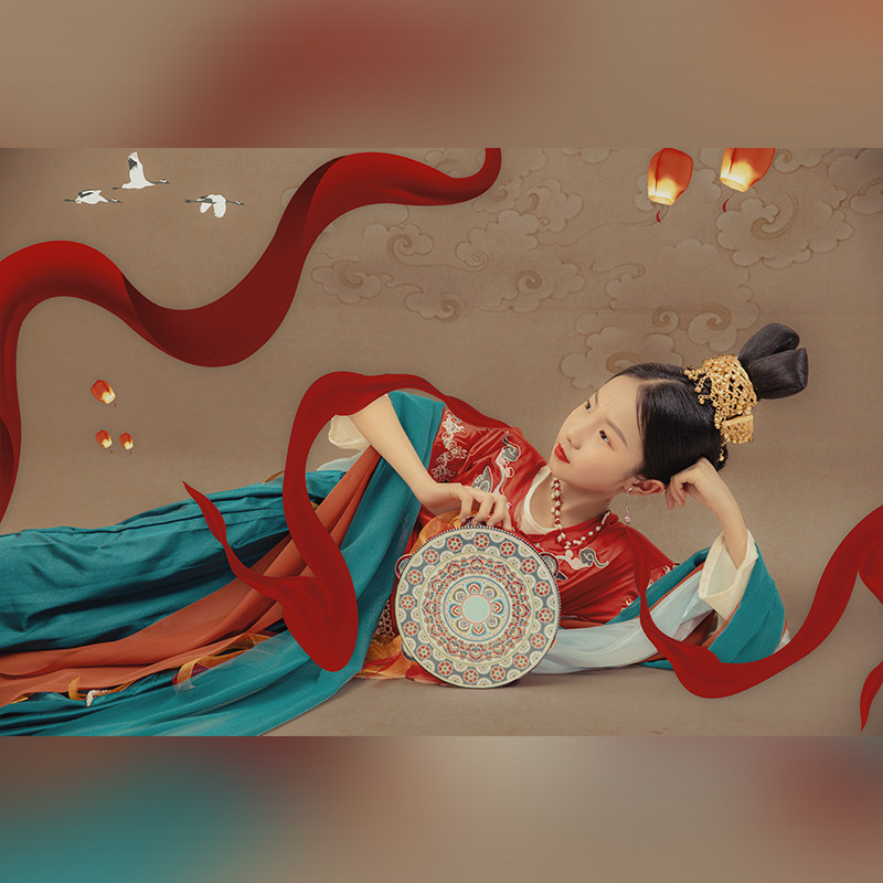 国风大童女童敦煌飞天主题艺术照拍照衣服古风影楼摄像写真服装