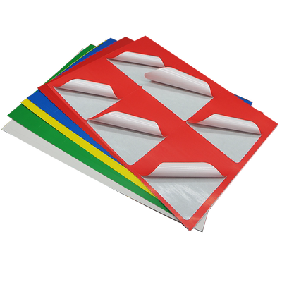 鲁燊6格a4不干胶标签贴纸光面铜版纸彩色背胶自粘贴学校仓库物流办公档案管理大号标识贴定制定做logo商标贴