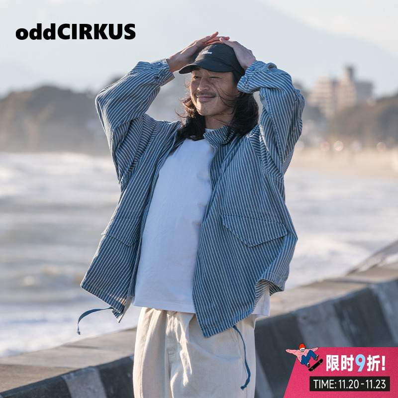 oddCIRKUS牛仔外套日系条纹