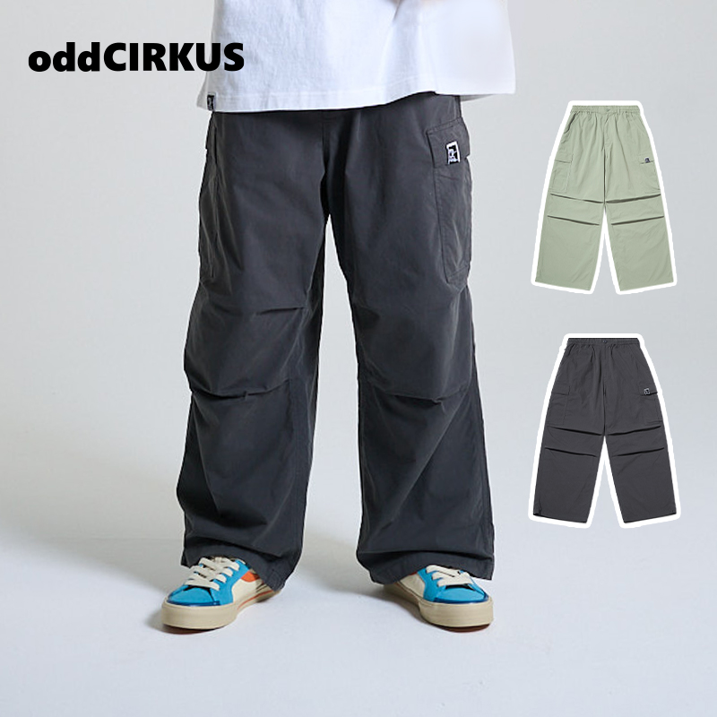 oddCIRKUS工装裤 日系街头休闲工装裤梭织宽松长裤男女同款直筒裤