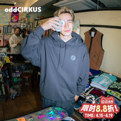 oddCIRKUS连帽卫衣 日系宽松版型新版logo套头卫衣套头衫男女同款