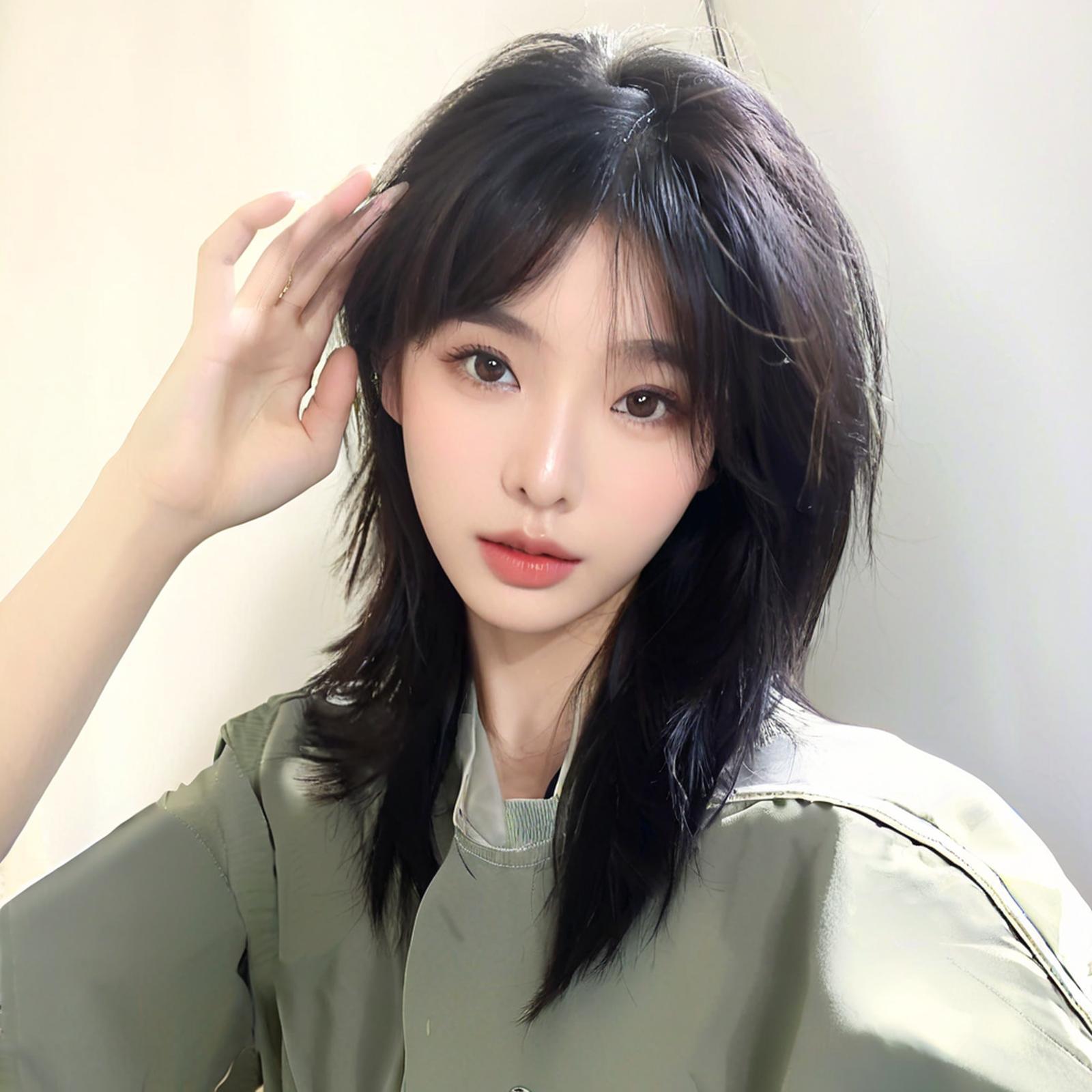 假发动漫cos短中分狼尾鲻鱼头日系高温丝全头套现货一件