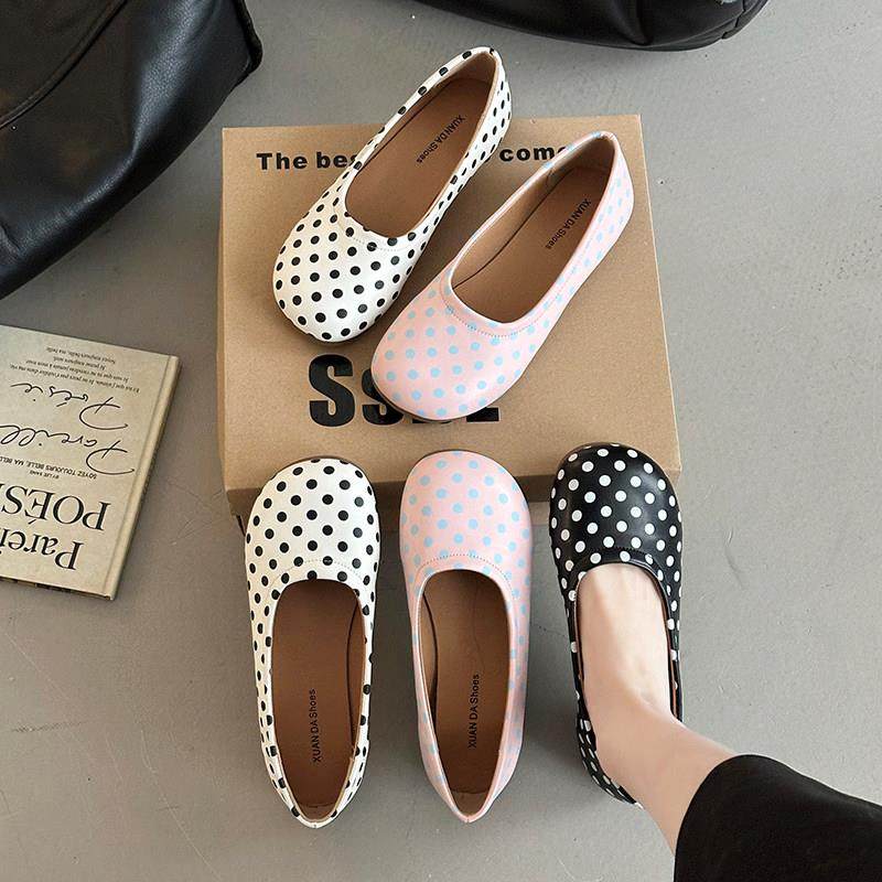 法式复古甜美风波点浅口单鞋女2026春季百搭少女感一字扣玛丽珍鞋,女鞋,浅口单鞋,淘宝优惠券,粉丝福利购,淘宝优惠卷