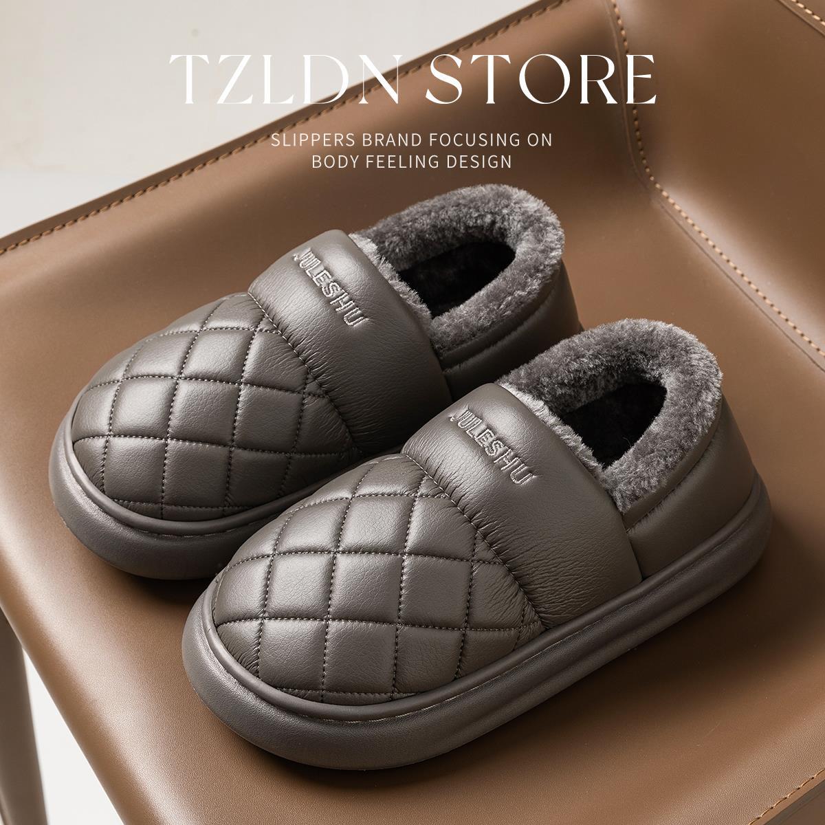 防水棉拖鞋男款冬季2024新