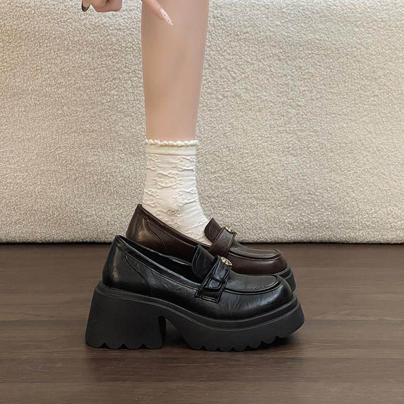 英伦风厚底山茶花扣带百搭乐福鞋女2026粗跟复古小皮鞋一脚蹬单鞋,女鞋,浅口单鞋,淘宝优惠券,粉丝福利购,淘宝优惠卷