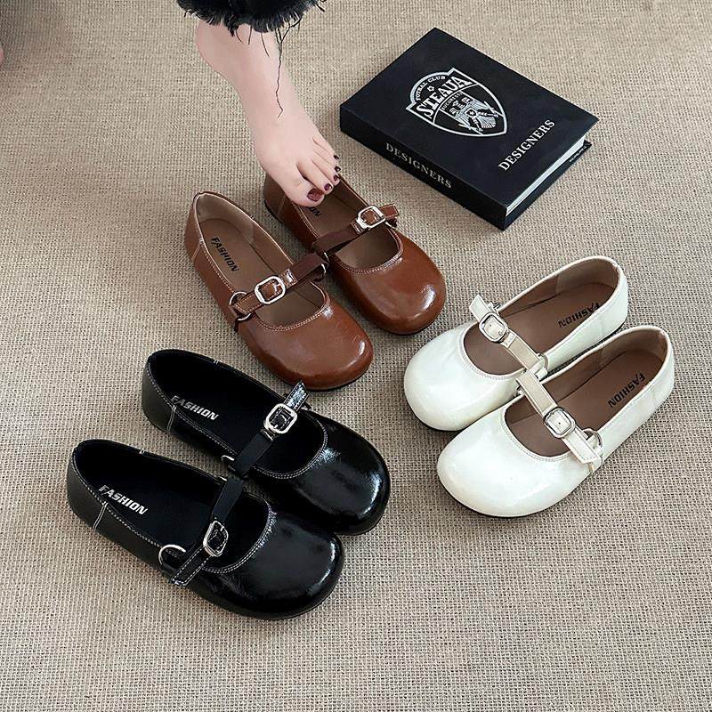 时尚可爱甜美风圆头玛丽珍单鞋女2026新一字扣平底浅口单鞋小皮鞋,女鞋,浅口单鞋,淘宝优惠券,粉丝福利购,淘宝优惠卷
