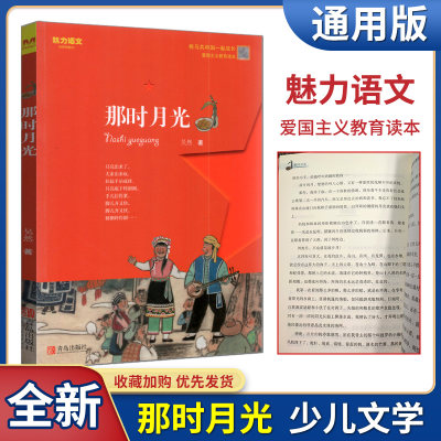 魅力语文 那时月光 我与共和国一起成长爱国主义教育读本小学生课外阅读故事插画设计书培养爱国主义情怀和文化传承意识