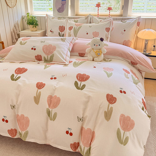 A类全棉磨毛被套四件套支持定制