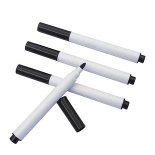 黑色白板笔 可擦写画笔 可加墨办公细笔尖 水性记号笔 擦布黑板笔