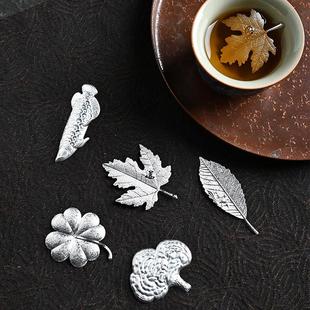 999泡茶煮茶银叶子软化净化水质食用级足银配件茶宠茶具配件YYZ01