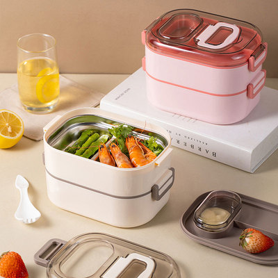 lunchbox午餐盒手提双层保温饭盒