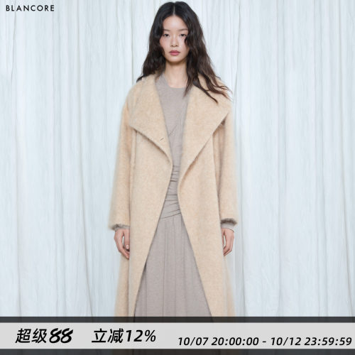 BLANCORE大衣羊毛拉毛长大衣