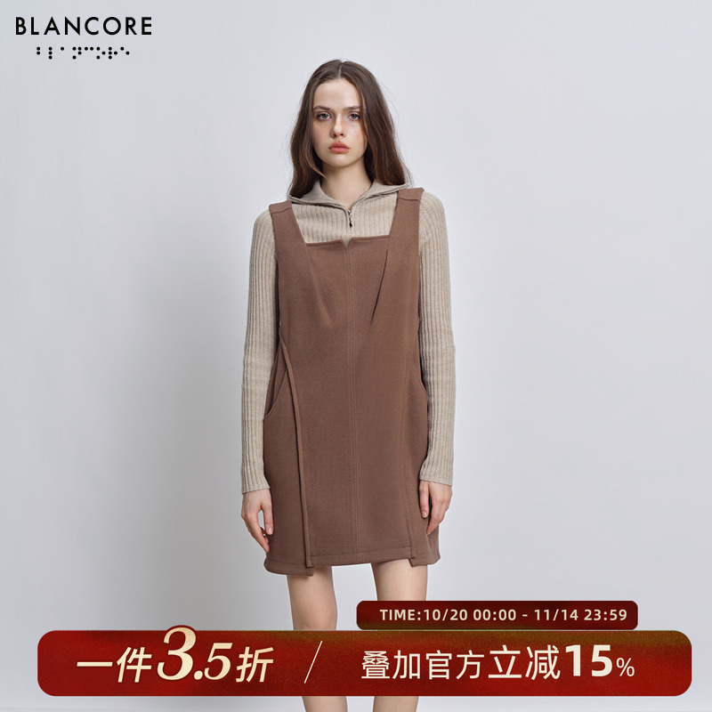 BLANCORE方领背心短连衣裙